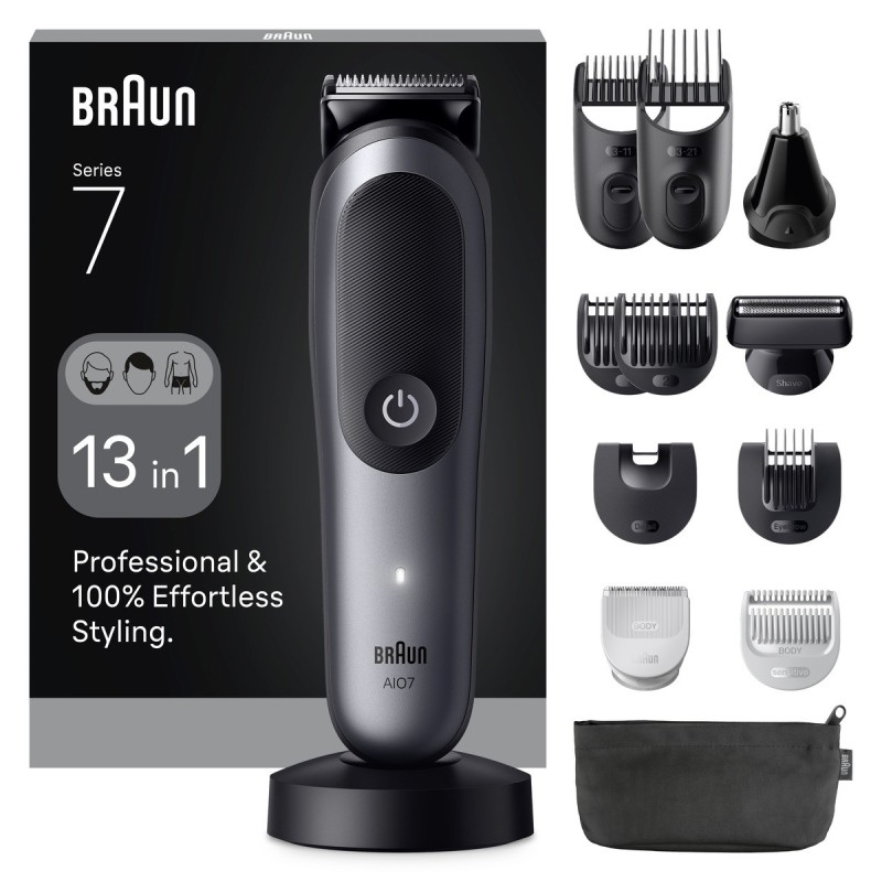 Braun All-in-One Series 7 AIO7560 Trimmer Sort Grå